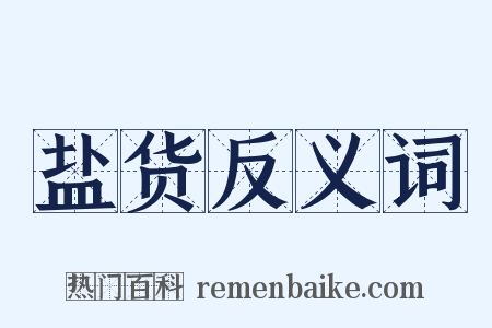 盐货反义词是什么意思的图片